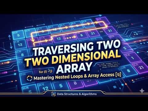 Traversing two dimensional array in C programming