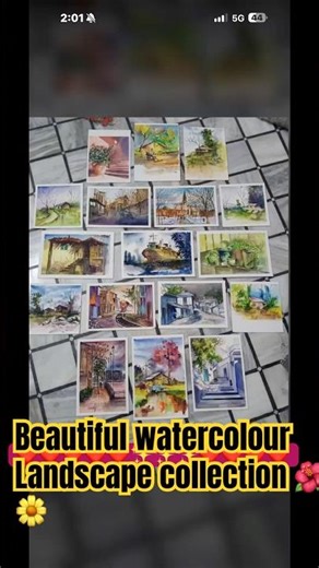 A stunning display of watercolor paintings capture nature, architecture,every life in vibrant hues.