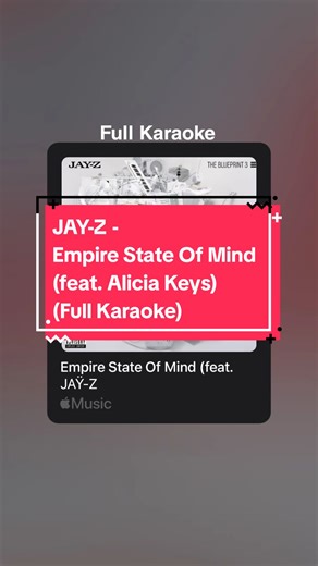 JAY-Z - Empire State Of Mind (feat. Alicia Keys) (Full Karaoke) | #jayz #aliciakeys #empirestateofmind #karaoke #karaoketiktok #applemusic #fyp #lyric #lyrics #musicvibe #musicvibes