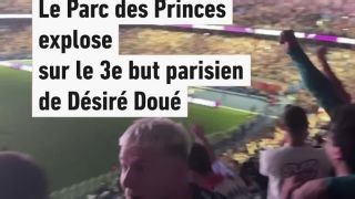 Football - Ligue des champions : La joie du Parc des Princes sur le doublé de Désiré Doué