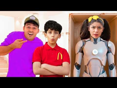 Jason and Alex - Funny Adventures with the New Babysitter Robot 👩‍🤖 Fun Children's Stories