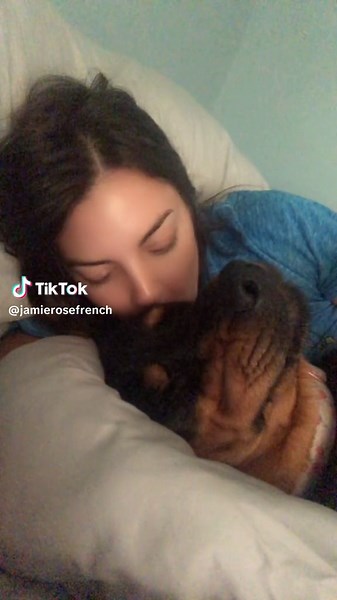 I could cuddle her for a lifetime #poppy #rottweiler