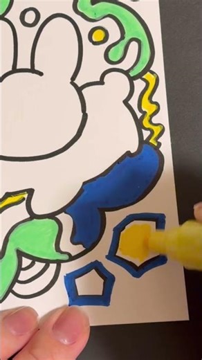 Pop Bunny Drawing with Posca 🎨🐰 #shorts