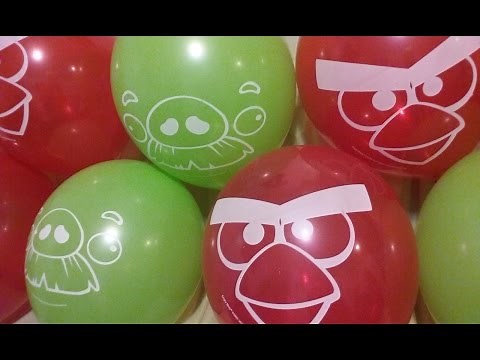 10 Angry Birds Balloons Pop!