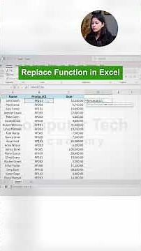 Replace Function in MS Excel | Computer Tech Academy