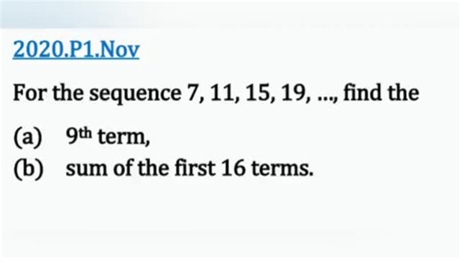 Finding the Ninth Term and Sum of an Arithmetic Progression