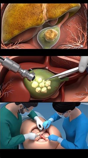 Watch till end 😳Gall bladder stone surgery 3d animation