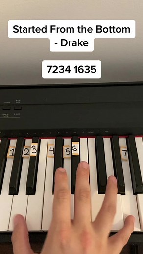 Started From the Bottom - Drake #pianotutorial #drake #startedfromthebottom #fypシ #champagnepapi