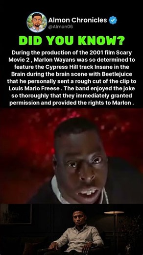 During the production of the 2001 film Scary Movie 2, Marlon Wayans was so deter...