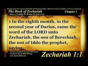 Bible Book #38 - Zechariah Chapter 1 - The Holy Bible KJV Read Along Audio/Video/Text