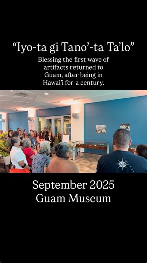 More than 10,000 artifacts were taken from the Marianas in the 1920s and put in the collection of the Bishop Museum in Hawai’i. After a century away the Bishop Museum has returned the artifacts and the first set, including sinahi, spondylus, higam and a cave drawing have been brought home. On September 6th, 2025 Miget and Nicole Delisle Duenas who have been working on the return of these artifacts for three years with the Bishop Museum Ethnology Department, presented on their history and a displ