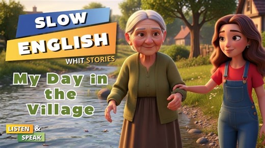 【Slow English】我探望奶奶村庄的一天🌾 | 通过日常生活故事学习英语 | 慢速英语