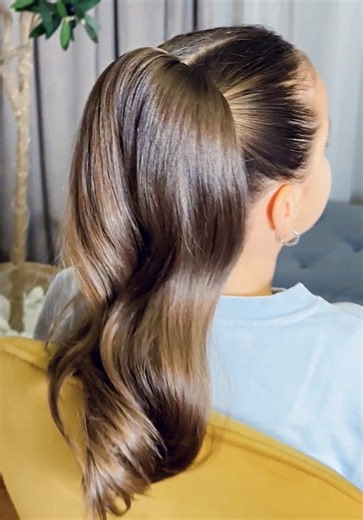 Extra Volume Ponytail Hack ✨#hairhacks #easyhairstyles #hairtips #kidshairstyles #ponytail
