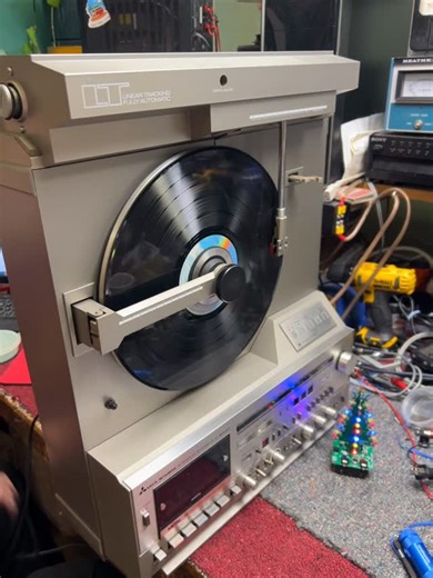 Bill on Instagram: "Crazy Mitsubishi Turntable Mr. B is working on. #turntable #vinyl #hifi"