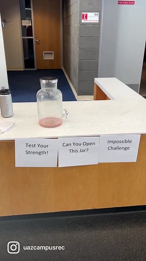 Asking gym rats to open a jar…. 🫙😂🤔 #UArizona