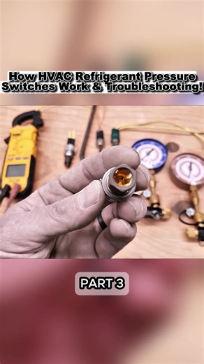How HVAC Refrigerant Pressure Switches Work & Troubleshooting! #hvac #air #airconditioner #conditioner #tiktok