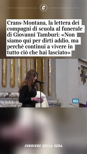 Corriere della Sera on Instagram: "«Ciao Giò, continuiamo a chiederci perché dobbiamo salutarci così presto». Inizia così la lettera che i compagni di scuola del liceo Righi hanno dedicato a Giovanni Tamburi, morto nel rogo di Capodanno a Crans Montana. Il ricordo dedicato al giovane è stato letto da una compagna di classe all’inizio dell’omelia all’interno della cattedrale di San Pietro a Bologna."