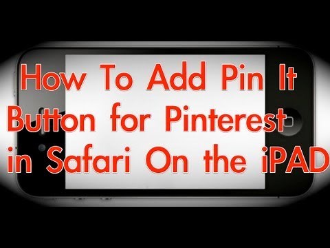 Pinning to Pinterest on the iPad (adding pin it button to safari on iPad)