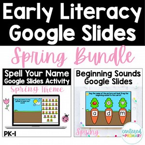 Spring Spell Your Name & Initial Sounds Activities | Digital Google Slides