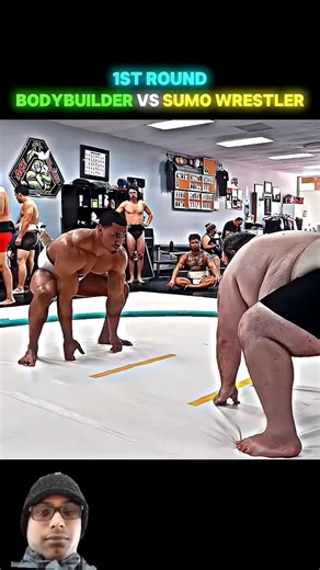 Bodybuilder vs Gaint sumo wrestler 🔥 Larry Wheels beat biggest wrestler