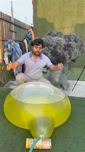 Giant balloon is inflated with water😱