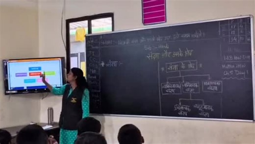 Pragatti International School on Instagram: "“Unleash the power of Hindi 🌟! Dive into stories, poems & grammar with Mrs Dipika💡. Learning Hindi is fun & creative 🎨! Pragatti students shine in Hindi class 💖.” 😊"