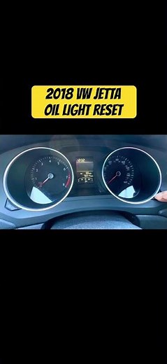 2018 VW Jetta Oil Light Reset #automobile #mechanic #oilchange #shorts