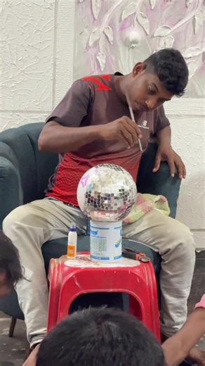 রাত জেগে পুজার কাজ চলছে।