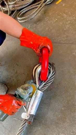 Cutting Metal Cable Precisely Using a Powerful Handheld Grinder Tool #shorts