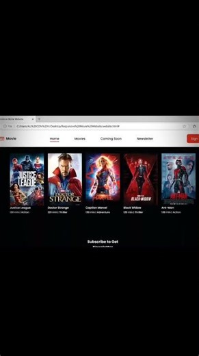 🎬 I Built a Responsive Movie Website | HTML CSS JS Project 🔥