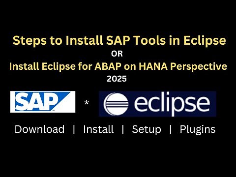Steps to install Eclipse for ABAP on HANA Perspective | Eclipse Setup - 2025 | SAP tools in Eclipse|