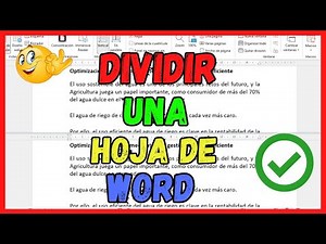 🤓COMO DIVIDIR UNA HOJA EN WORD en DOS PARTES (2024)