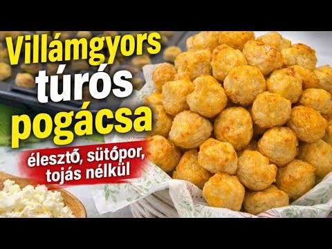 Villámgyors túrós pogácsa. Kezdőknek is.