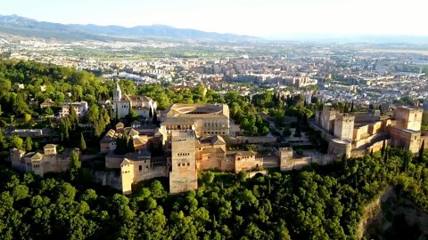 Granada: Drone views Spain's stunning Alhambra Palace