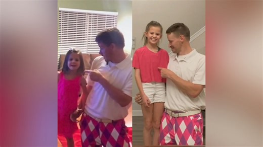 Father-daughter dancing duo who went viral in 2016 recreate their popular video