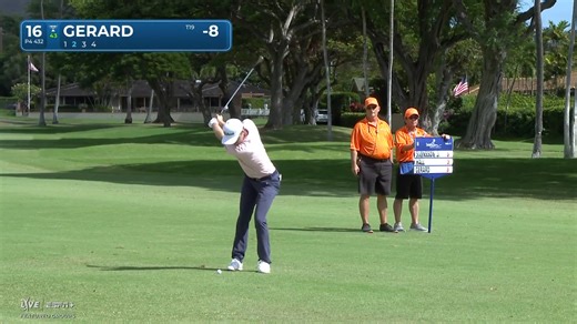 Ryan Gerard plays spin perfectly to set up birdie putt at Sony Open