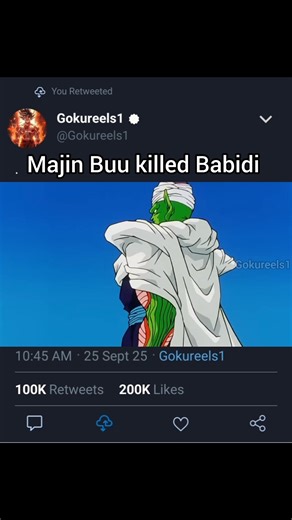 Majin Buu killed Babidi | Gokureels1