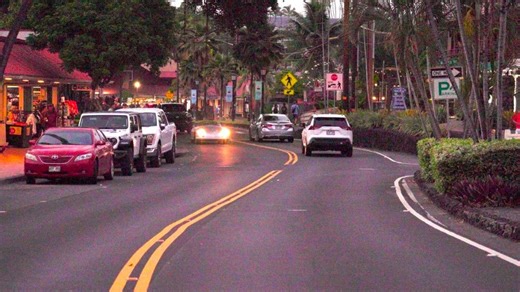 Trial run: Ali‘i Drive being turned into one-way road for creation of free public parking in Kona | Big Island Now