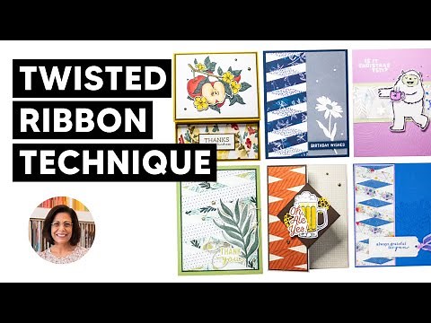 🔴Use Designer Paper Scraps to Create Twisted Ribbon Cards