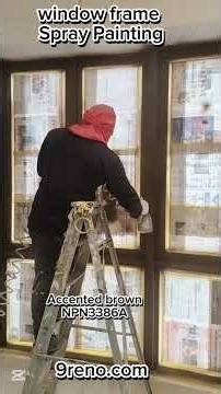“Spray Paint Old Window Frames to Luxury Brown Accent | Cost-Effective Window Makeover”#windowpaint