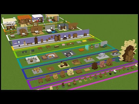 Building every Minecraft Chair, Table, Bed and Decoration I can think of..