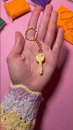 ✨ DIY Foamy Clay Keychain | Easy Cute Craft 🔑🌸 #diy #crafts #shorts