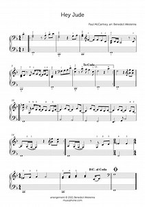 The Beatles – “Hey Jude” beginner piano arrangement