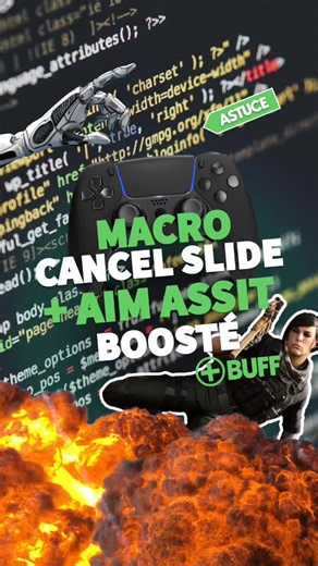 Macro cancel slide et aim assist boosté ! #tuto #manette #cancelslide #macro #aimassist #warzonefr #twitch #fypシ #fyp