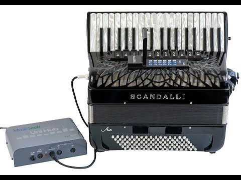 Scandalli Air MIDI Accordion Musictech Digibeat - Built in Sounds & Rhythms Electronic Bass Sounds