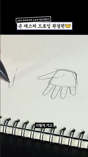 👐 The Most Basic Way to Draw Hands | Hand Gesture Drawing🎨 #sketch #tutorial #drawing