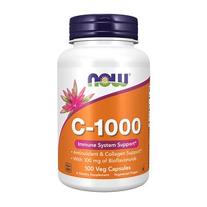 NOW Supplements, Vitamin C-1,000 with 100 mg of Bioflavonoids, Antioxidant Protection*, 100 Veg Capsules
