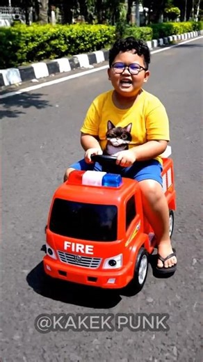 Permisi, Denis si pemadam api mau lewat. wiiuu wiiuuu⁉️