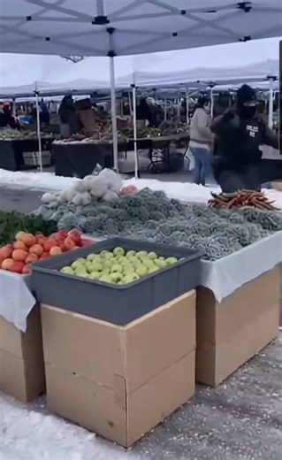 ICE falls on slippery ice #followme #like #share #fyp