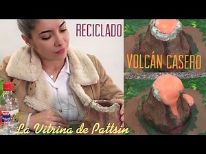 Homemade recycled volcano that erupts for kids, easy paper volcano model
